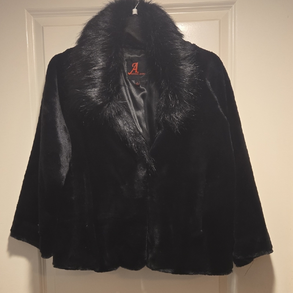 Adrienne Landau Black Teddy Jacket